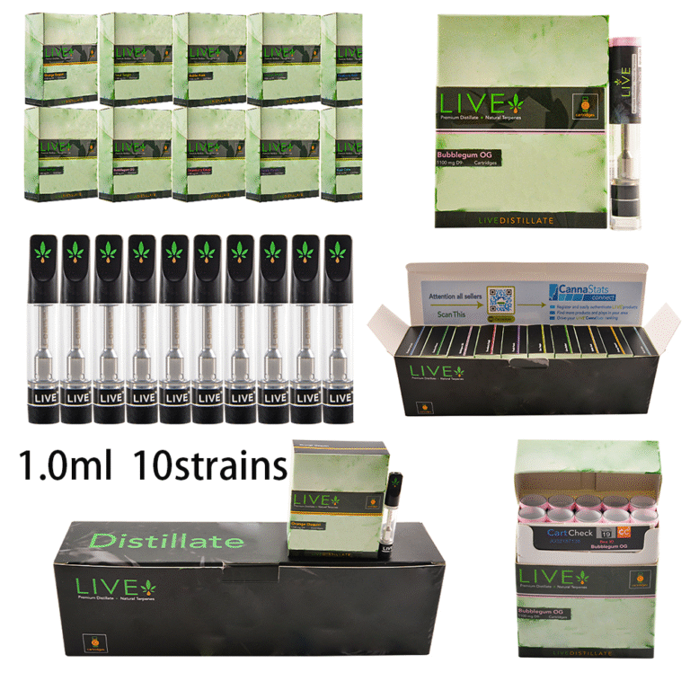 Canna Live distillate cartuchos al por mayor | Suministro vacío de CBD 420