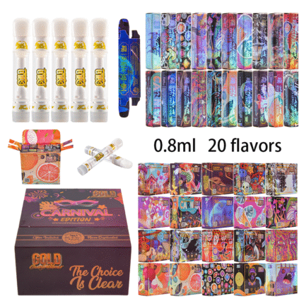 Gold Coast Clear Vape Cart 0.8ml | Proveedor de vapeo con caja de embalaje