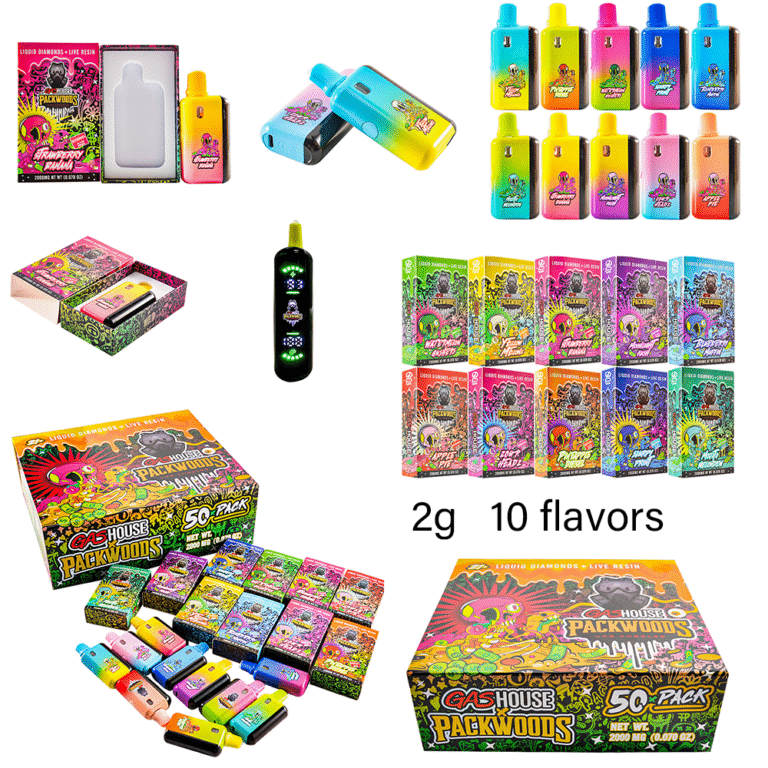 Gas House X Packwoods 2g con Pantalla LED al por mayor | Suministro vacío de Gas House Packwoods
