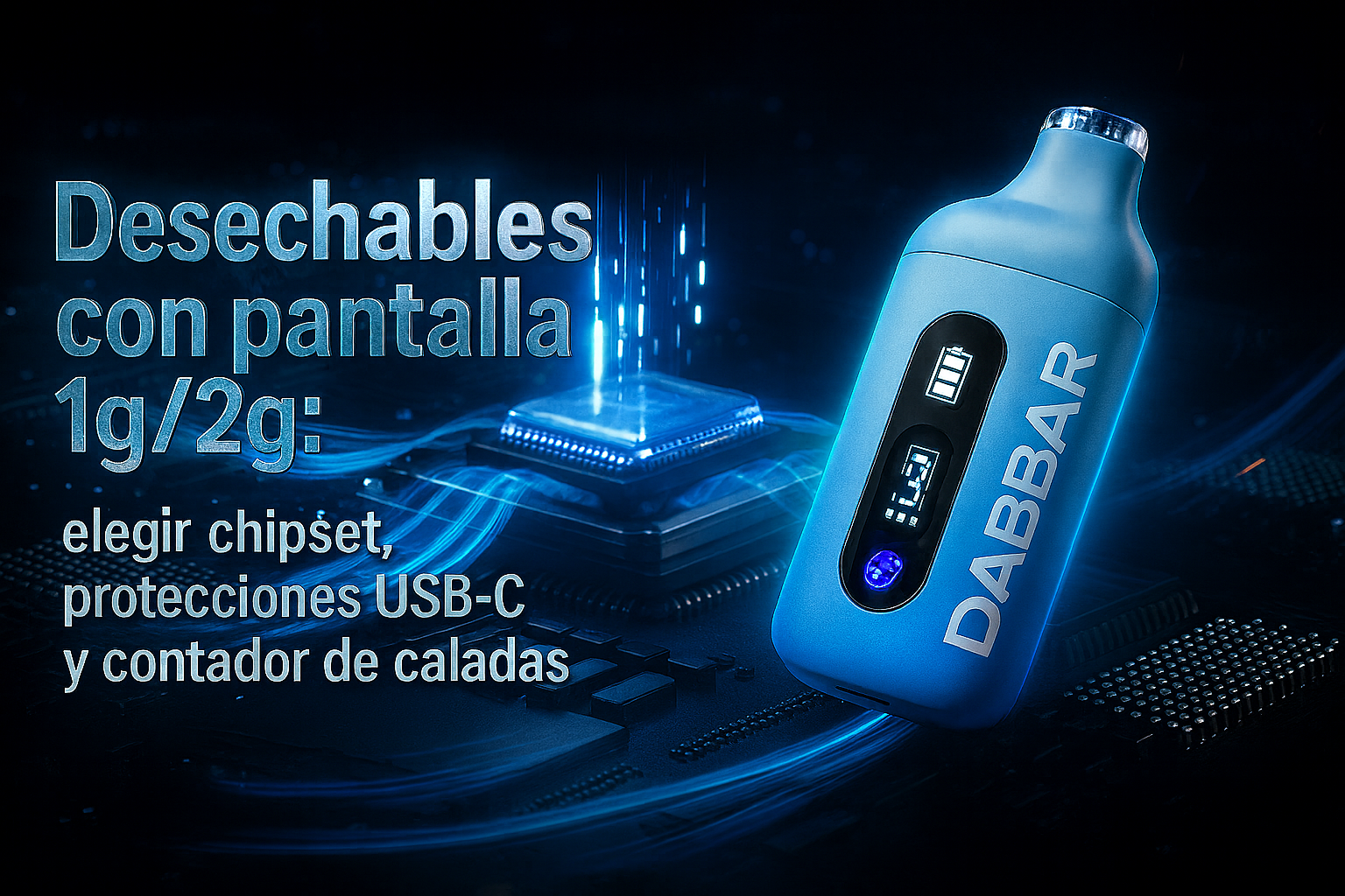 Desechables con pantalla 1g/2g: elegir chipset, protecciones USB-C y contador de caladas