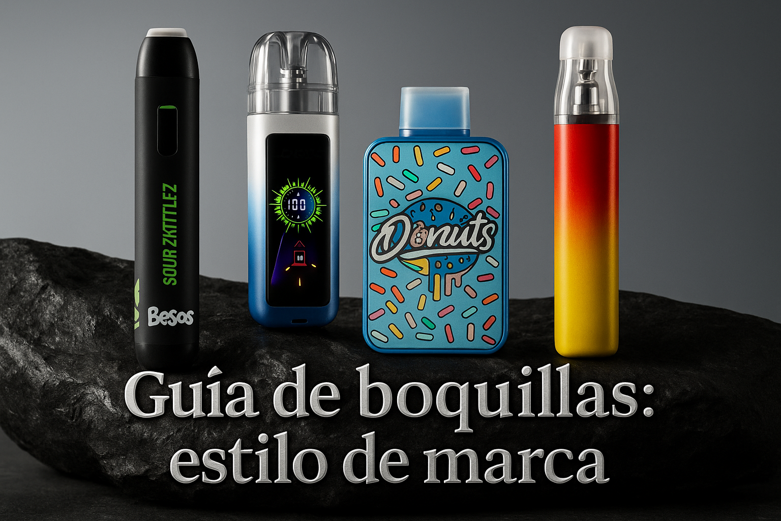 Guía de boquillas: estilo de marca (Besos/Favorite/Fryd/Sluggers) y compatibilidad