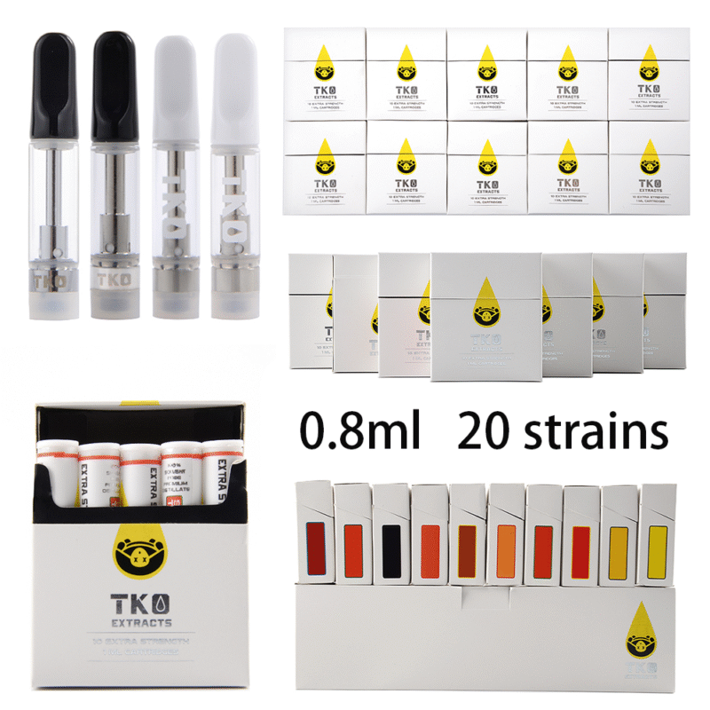 Cartuchos TKO blanco caja 0.8 ml | Embalaje de Cartucho de vaper TKO