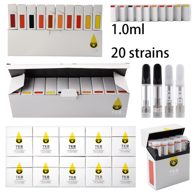 Cartuchos TKO Extracts blanco 1 ml | 100 Pcs Cartucho de vaper TKO