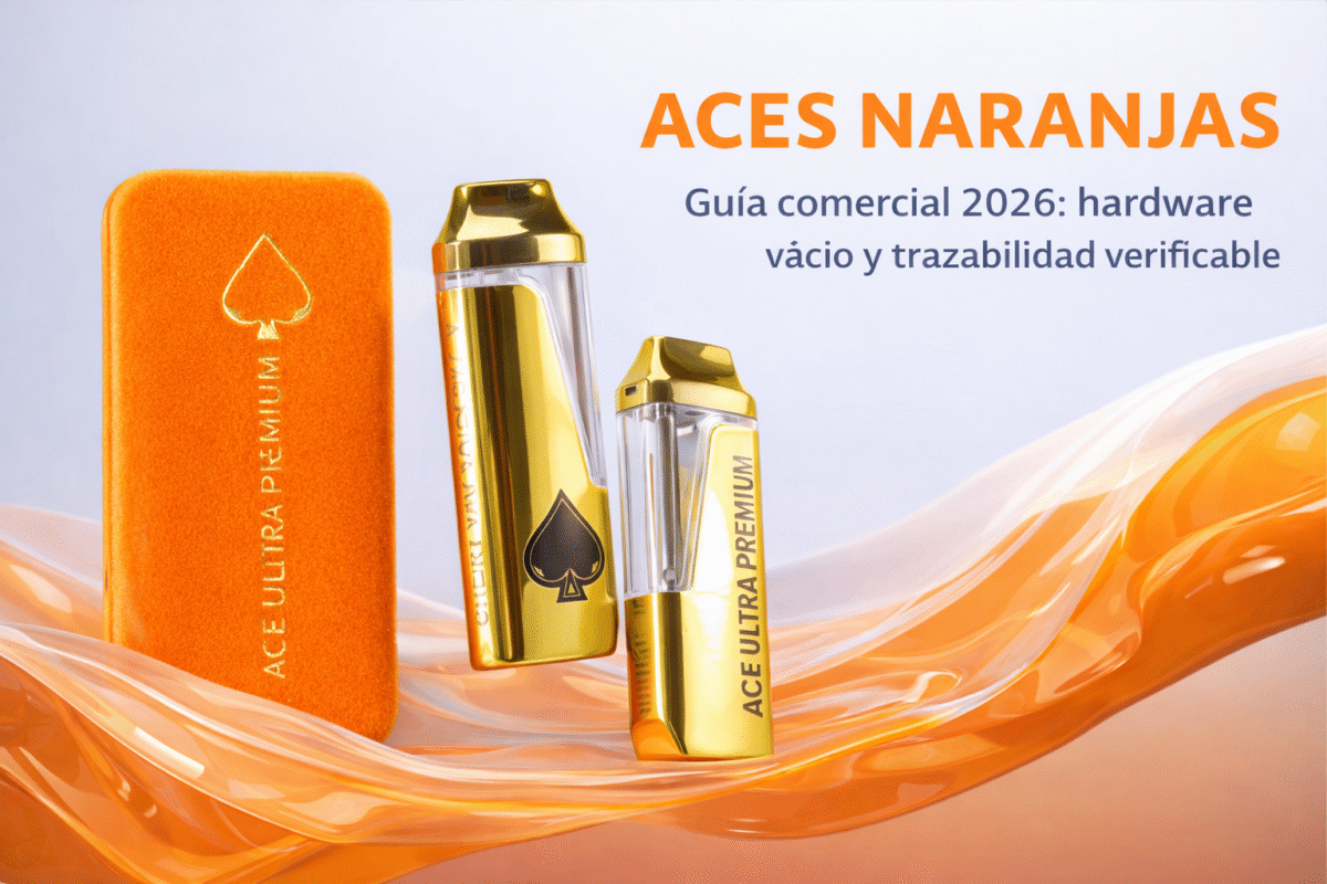 Aces naranjas: portada de guía 2026 con hardware vacío ACE y onda naranja