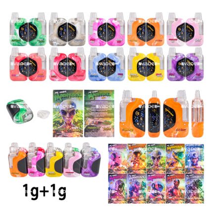 moon rock 1 ml + 1 ml desechable de doble sabor — collage de empaque y variantes (1g+1g)
