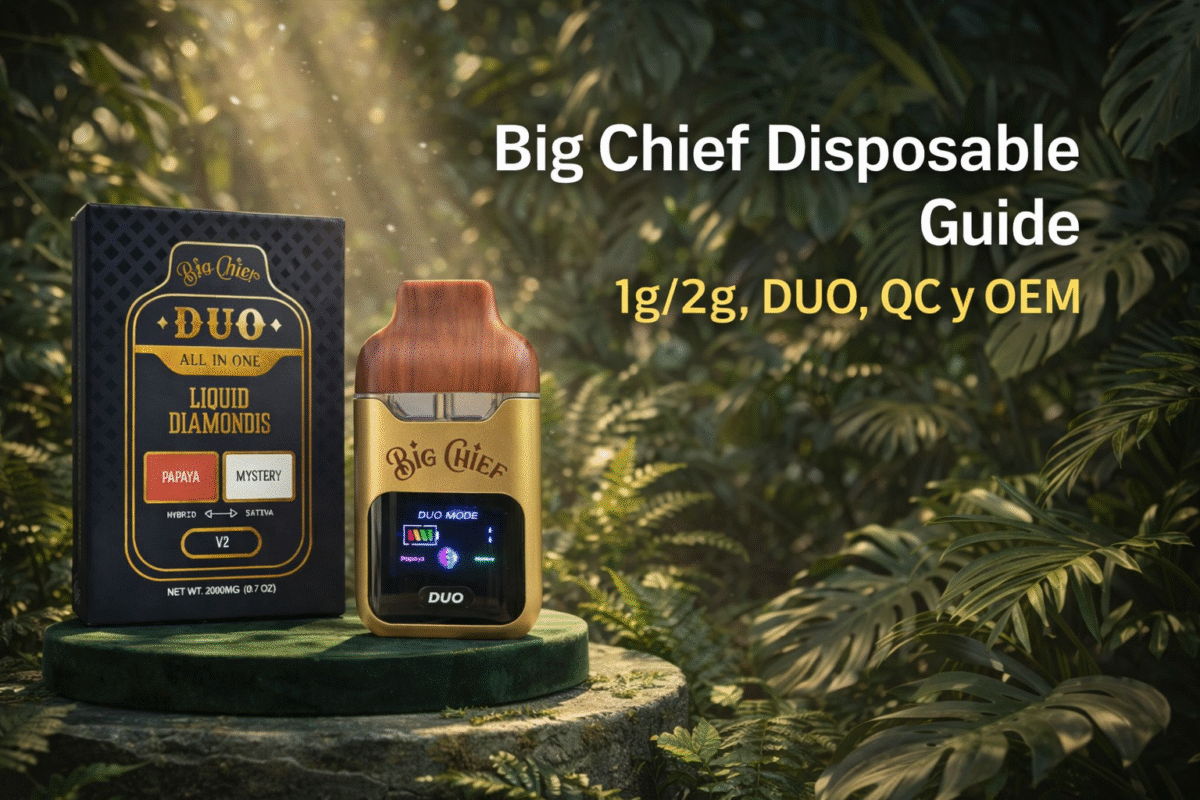 Portada horizontal de Big Chief desechable con empaque DUO y dispositivo 2g para guía mayorista 1G/2G