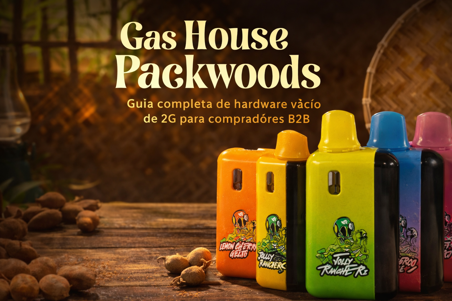 Portada de Gas House Packwoods sobre hardware desechable vacío de 2G para compradores B2B