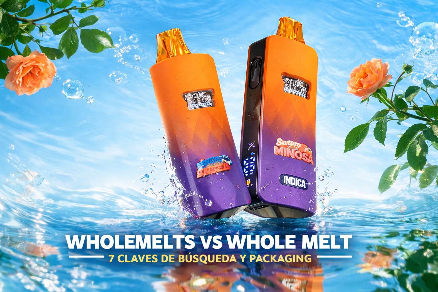 Portada del blog Wholemelts vs Whole Melt con dos dispositivos Whole Melt V7 sobre fondo acuático