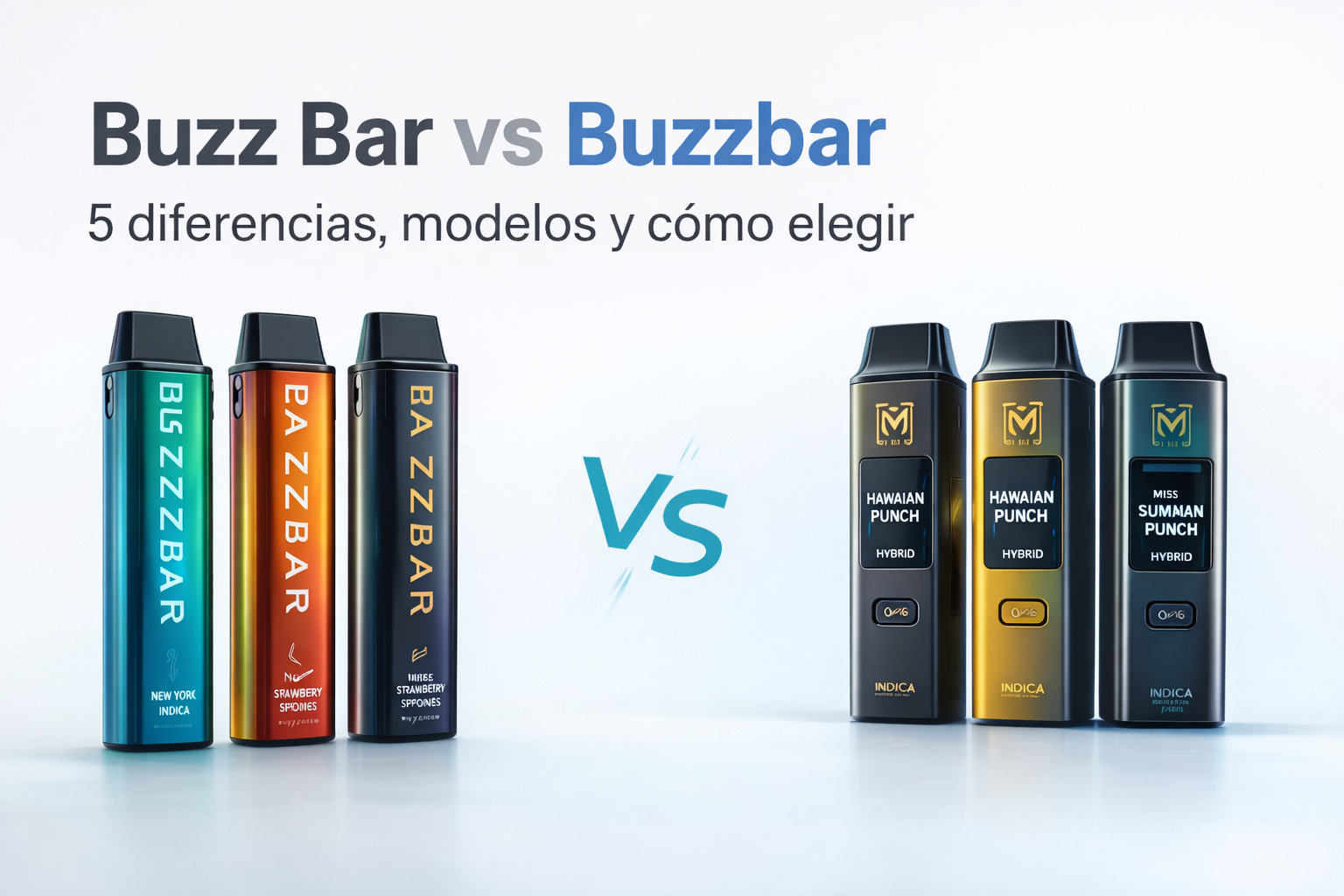 Portada comparativa de Buzz Bar vs Buzzbar con diferentes dispositivos y diseño limpio