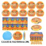 Collage del empaque y del dispositivo Cookies Fried Bananas 2g vape desechable vacío