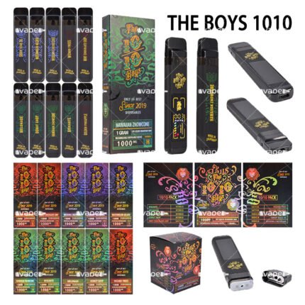 Collage del 10/10 Boys vape desechable 1g vacío con pantalla, empaque y dispositivo