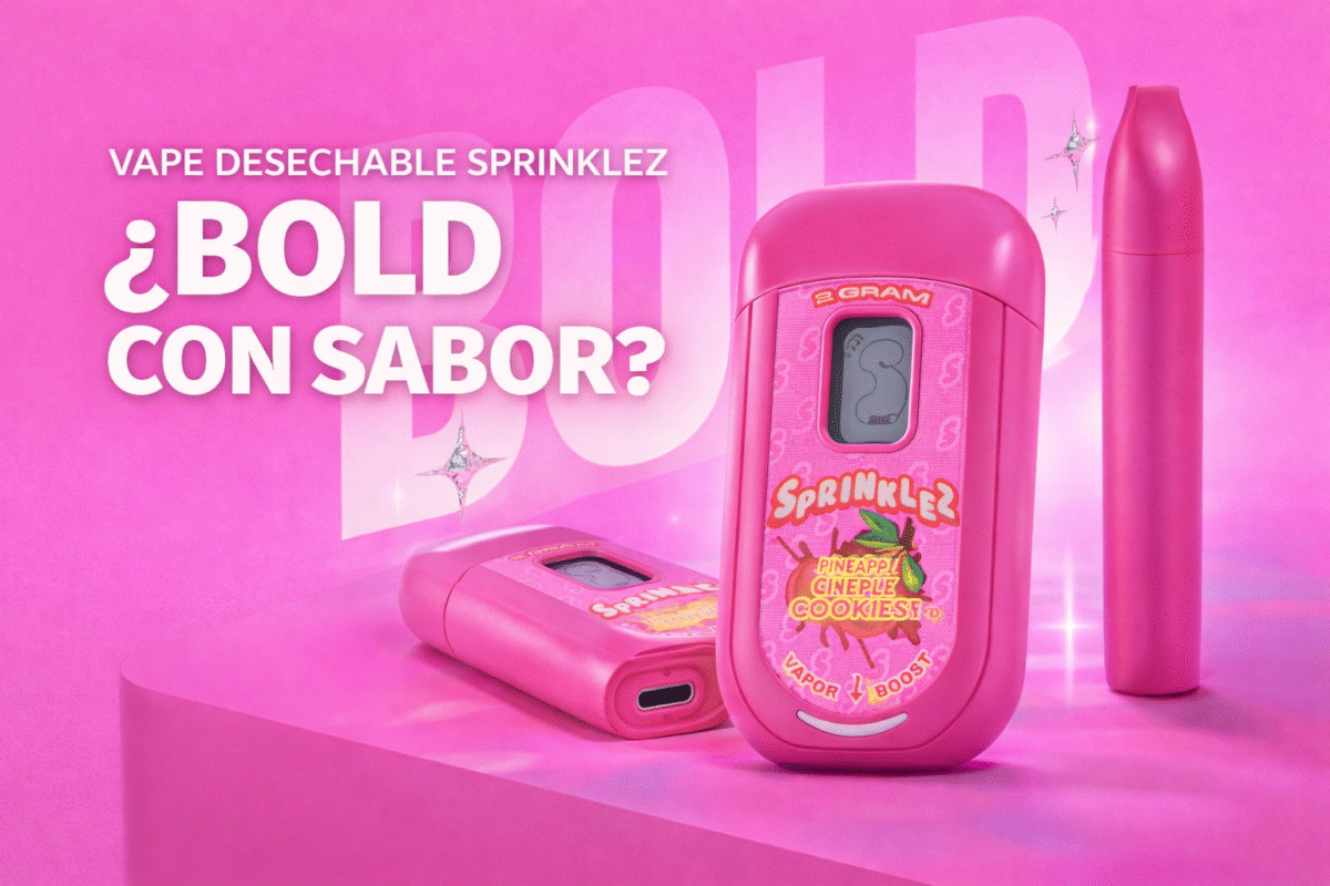 Portada del blog sobre Blinkers desechable en 2026 con dispositivo rosa y fondo rosa brillante