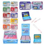 Sweetz Pixie Sticks: collage del producto con caja expositora, cajitas metálicas y pre rolls.