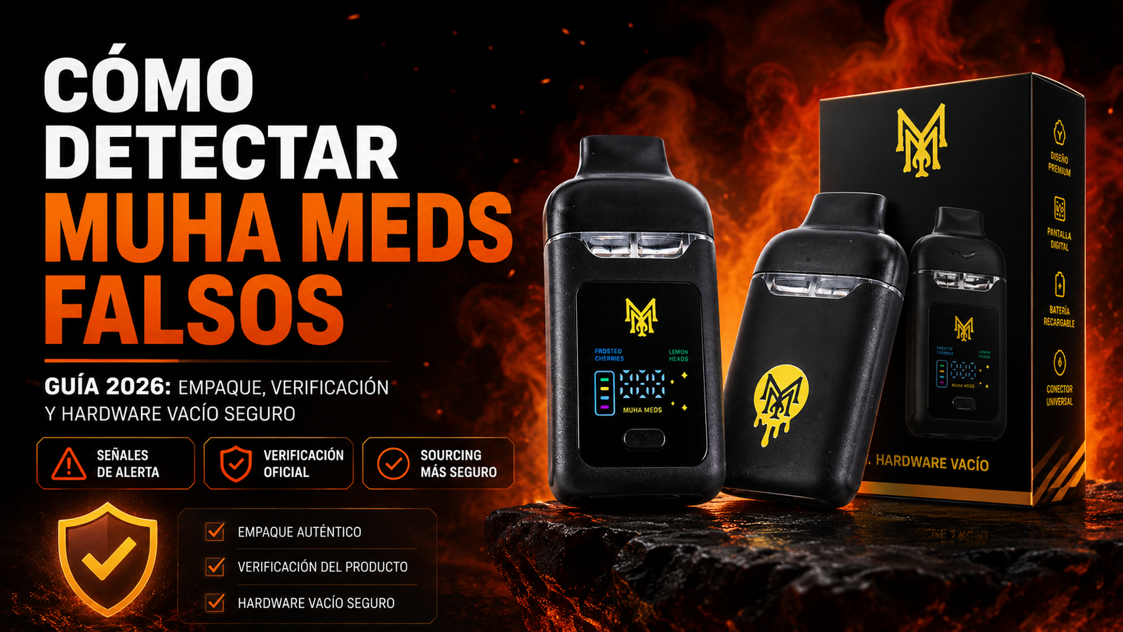 Cómo detectar Muha Meds falsos: empaque, verificación oficial y hardware vacío seguro