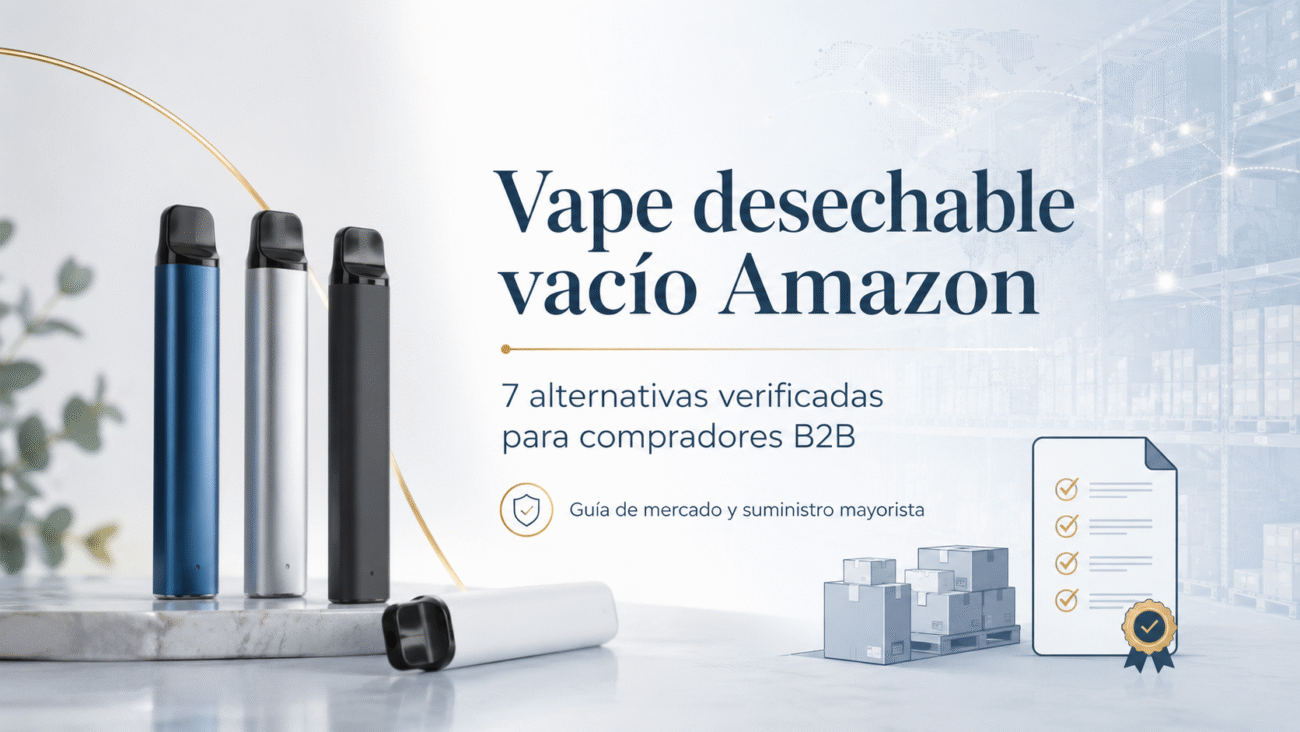 Vape desechable vacío Amazon: alternativas verificadas para compradores B2B.