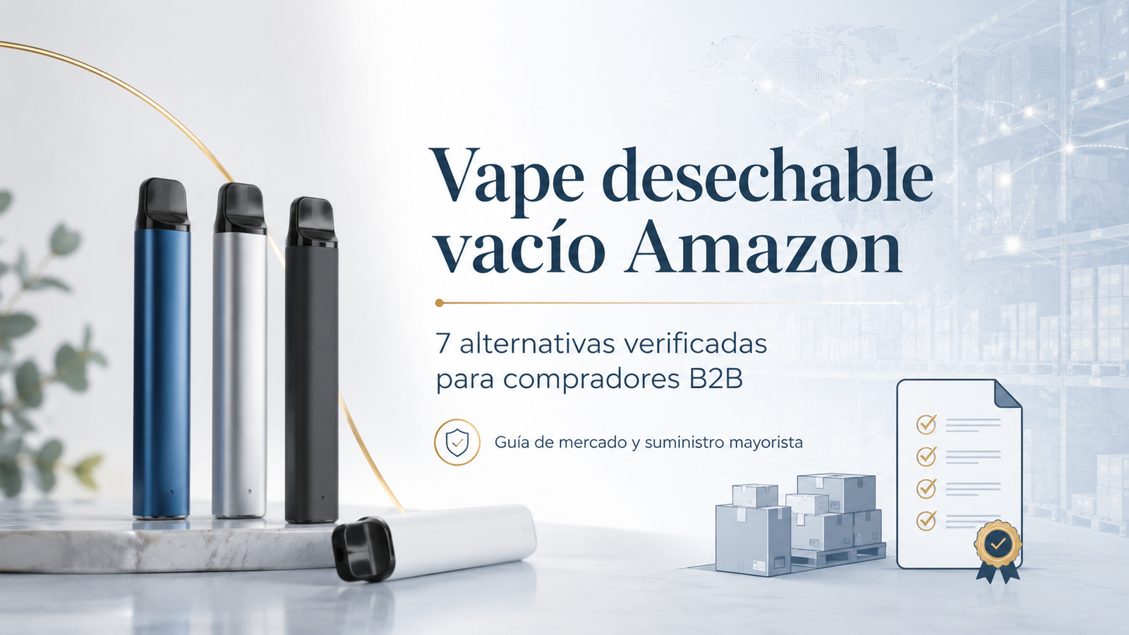 Vape desechable vacío Amazon: alternativas verificadas para compradores B2B.