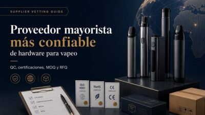 Proveedor mayorista más confiable de hardware para vapeo con checklist de QC, certificaciones, MOQ y RFQ