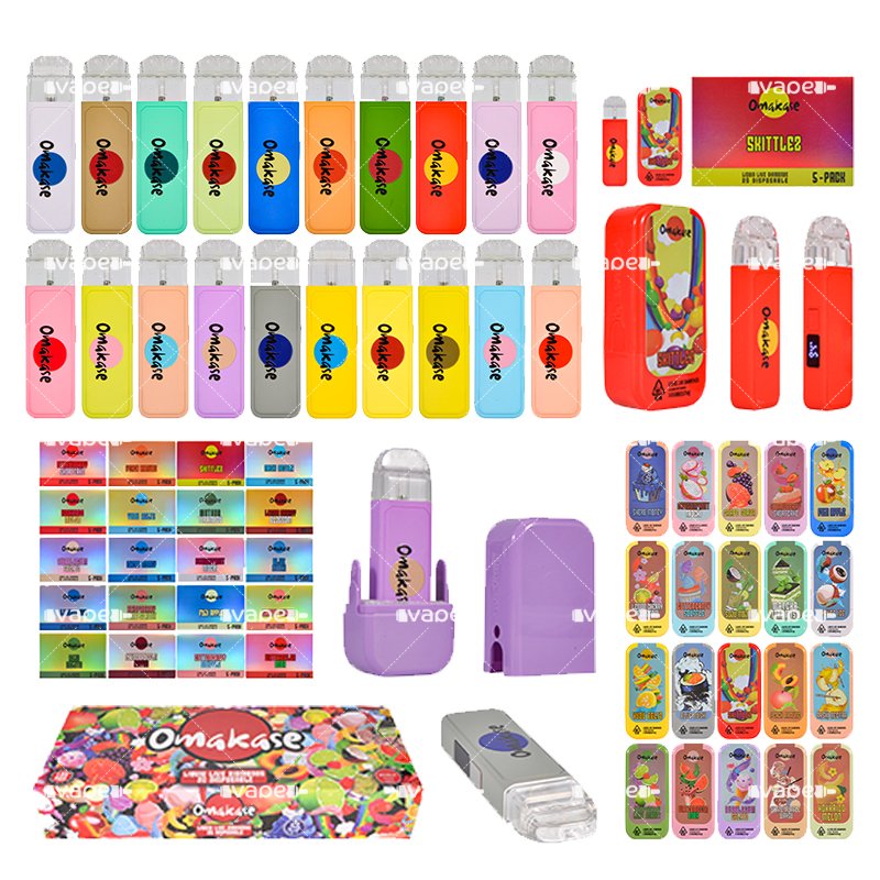 omakase vape pen desechable 2g vacío con pantalla rectangular en 20 colores