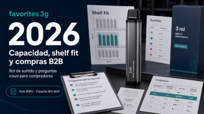 Portada de favorites 3g 2026 con guía BOFU, shelf fit, surtido, empaque y preguntas para compradores B2B
