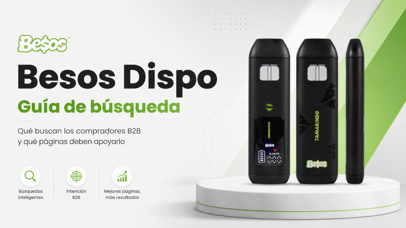 Besos Dispo para compradores B2B y páginas de producto