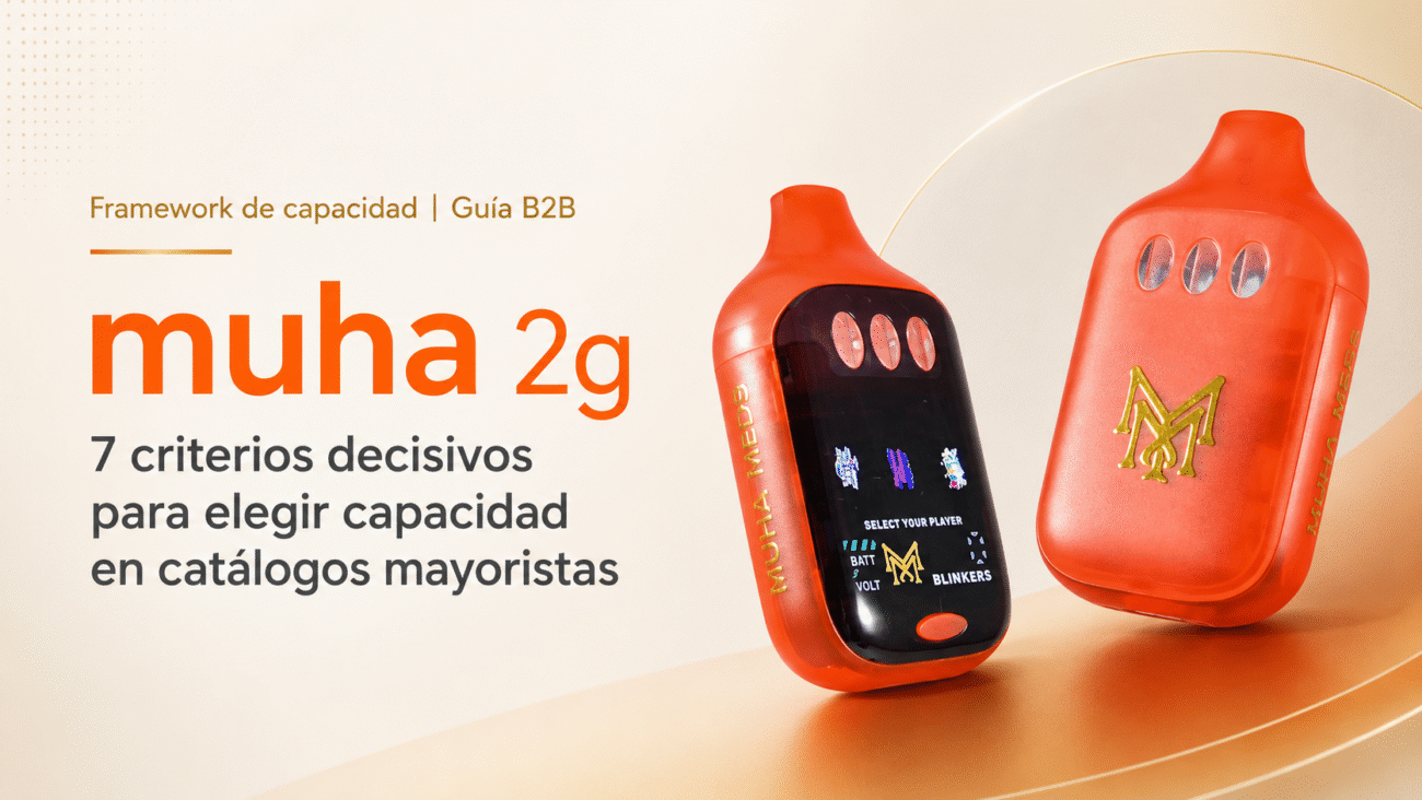 Portada de la guía B2B muha 2g sobre criterios de capacidad para catálogos mayoristas