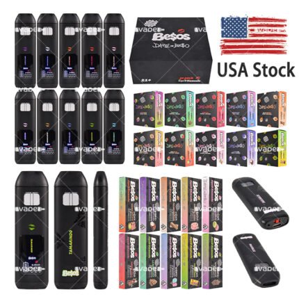 Besos 2g vape pen desechable USA Stock con 3 sabores para compras al por mayor.