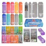 clean carts vape pen desechable 2g caja azul vacío con 10 sabores y empaque Liquid Diamonds + Live Resin.