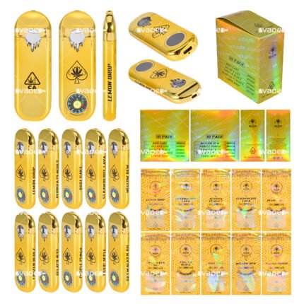 ace ultra premium gold v6 1g vape pen desechable vacío con caja dorada y empaque mayorista