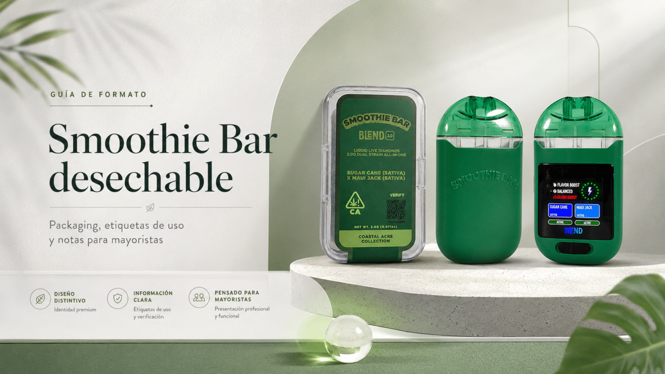 Smoothie Bar desechable blog cover for packaging, use labels and wholesale buyer notes