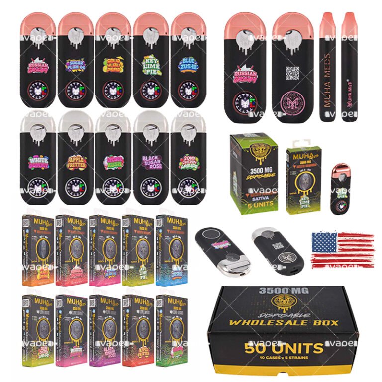10 diseños de Muha Meds Gen 3 desechable 3.5g USA Stock con dispositivos y empaques