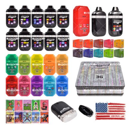 Sluggers Hit Switch desechable 3G USA con sabores, empaque y accesorios