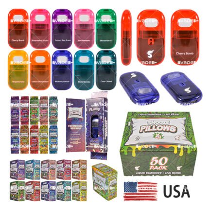 10 sabores y empaques del Snooze Pillows vape pen desechable de 2g stock en USA