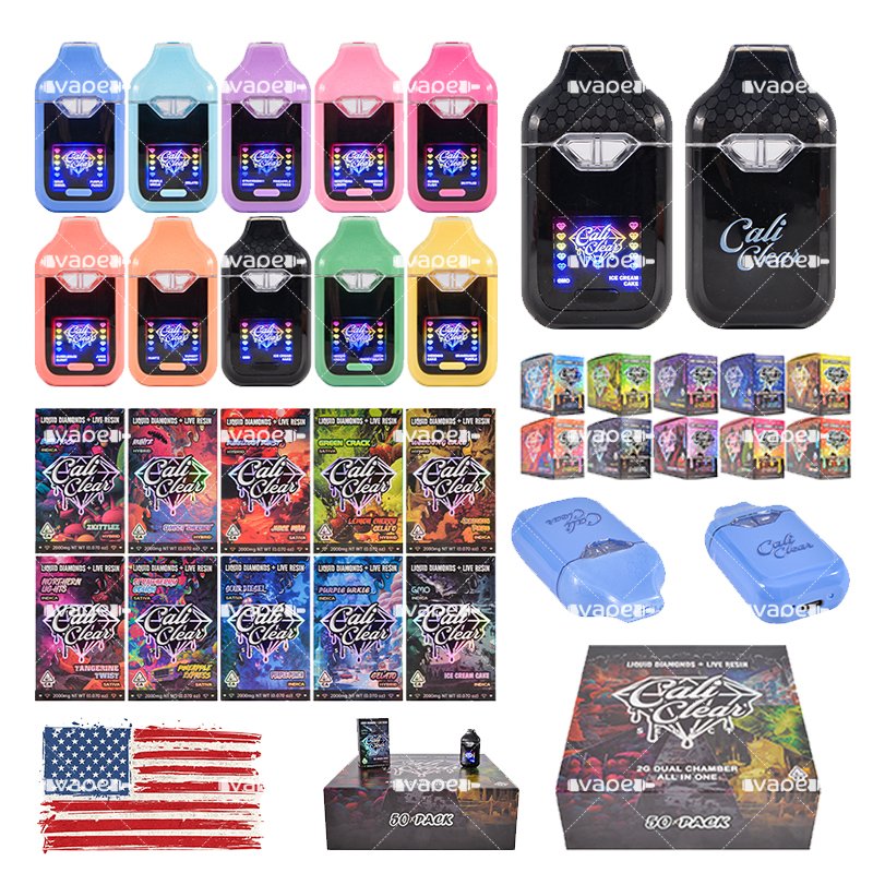 cali clear 2g vape desechable USA Stock vacío con empaque para wholesale y bulk