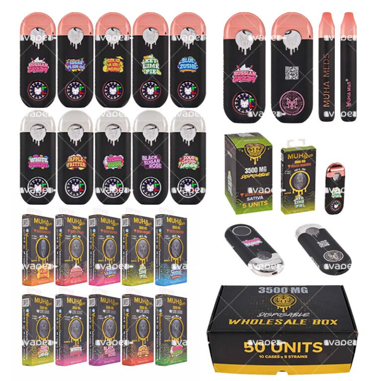 10 diseños de Muha Meds Gen 3 vape desechable 3.5g vacío con sus empaques