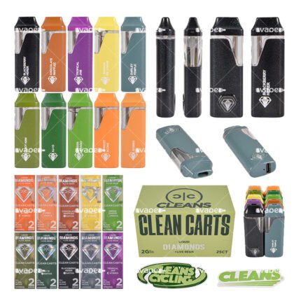 Clean Carts Spring Green Edition vape pen desechable de 2g con dispositivos de varios colores y empaques