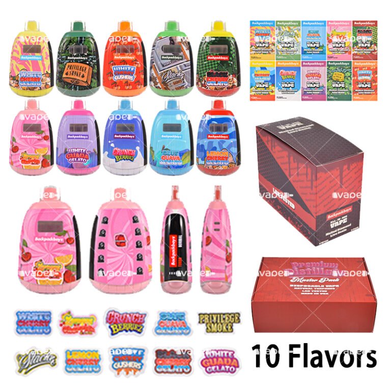 Backpackboyz 2g desechable vacío con pantalla en 10 diseños