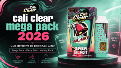 Portada de cali clear mega pack 2026 con producto Cali Clear y referencias a Mega Pack, Party Pack y Variety Pack.
