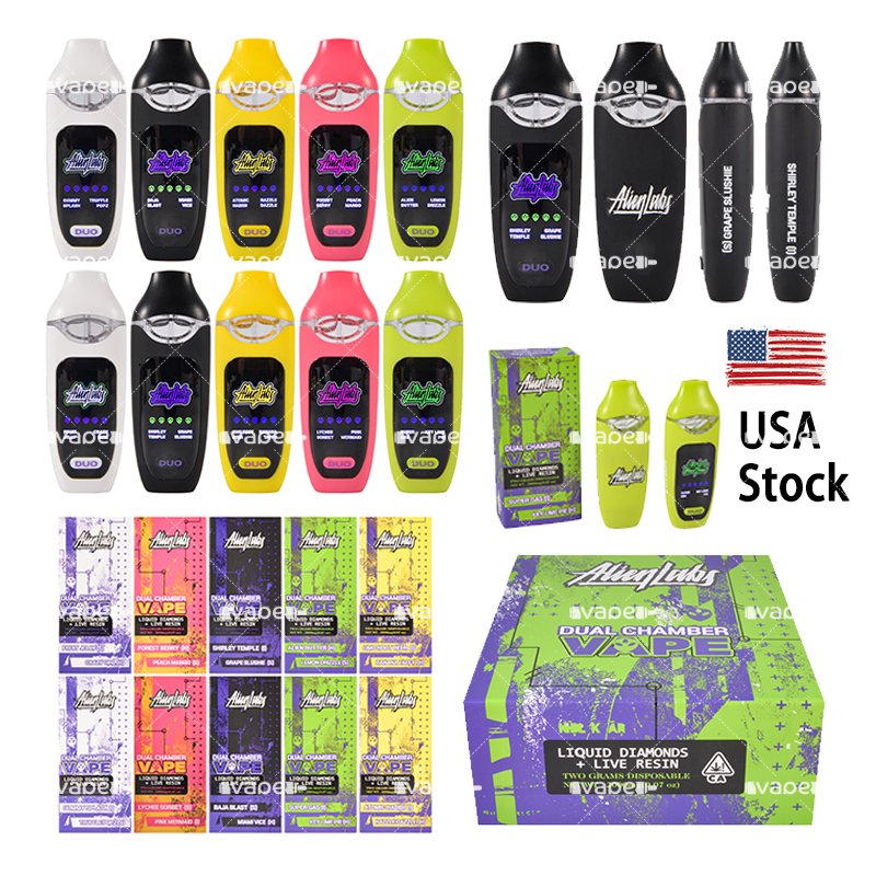 Alien Labs 2g vape pen desechable USA Stock vacío 2ml con dispositivos y empaques