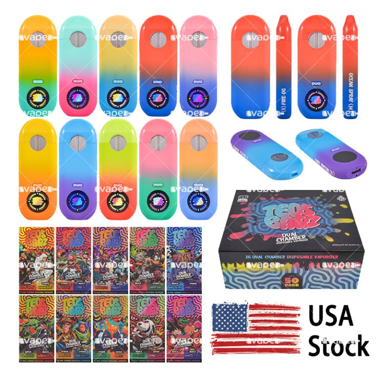 Teds Barz 2g vape pen desechable USA Stock en varios colores con pantalla circular y cajas