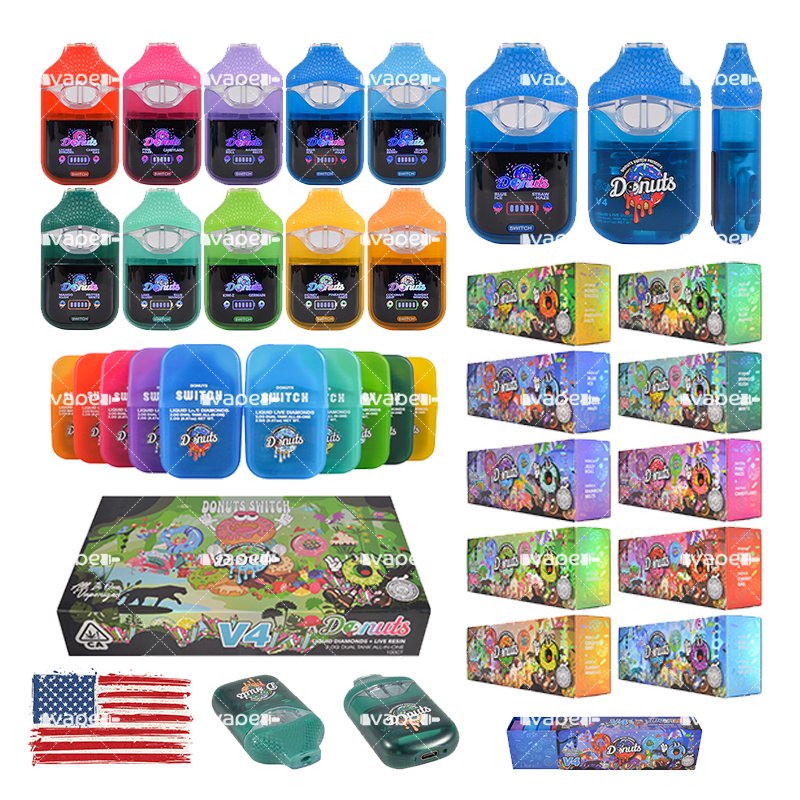 Donuts Switch V4 2g Vape Desechable USA Stock Donuts Switch V4 2g vape desechable USA stock en diez colores con cajas de empaque