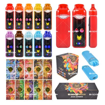 Muha Meds Vape Desechable 2G de Doble Cámara vacío en varios colores con embalaje