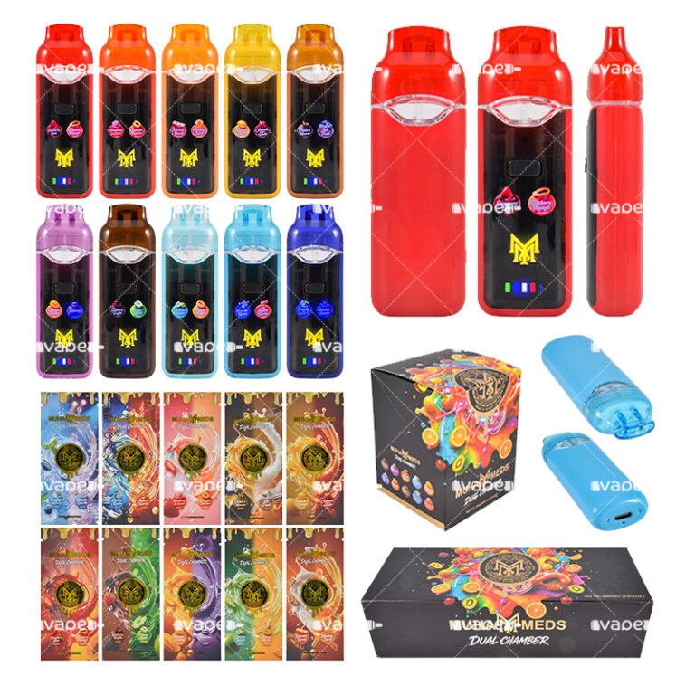 Muha Meds Vape Desechable 2G de Doble Cámara vacío en varios colores con embalaje