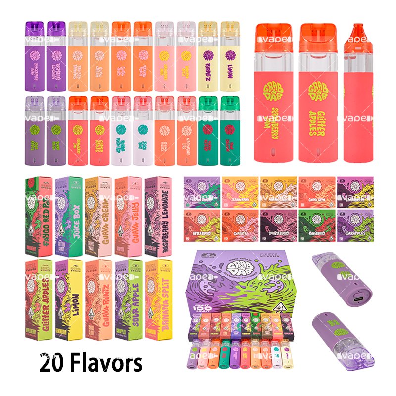 Grab N Dab Desechable 2g de Doble Cámara – Sabores Grab N Dab desechable 2g de doble cámara en varios sabores y colores