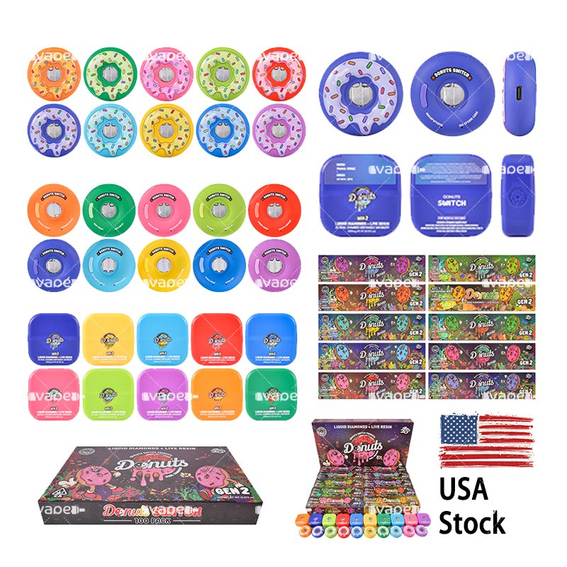 USA Stock Donuts Switch Gen 2 2g vape desechable de doble cámara